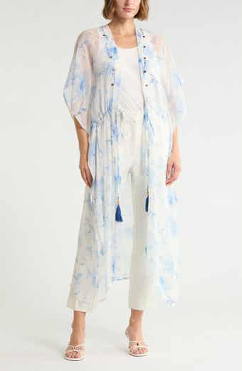 French Sky Floral Print Duster