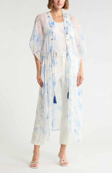 French Sky Floral Print Duster