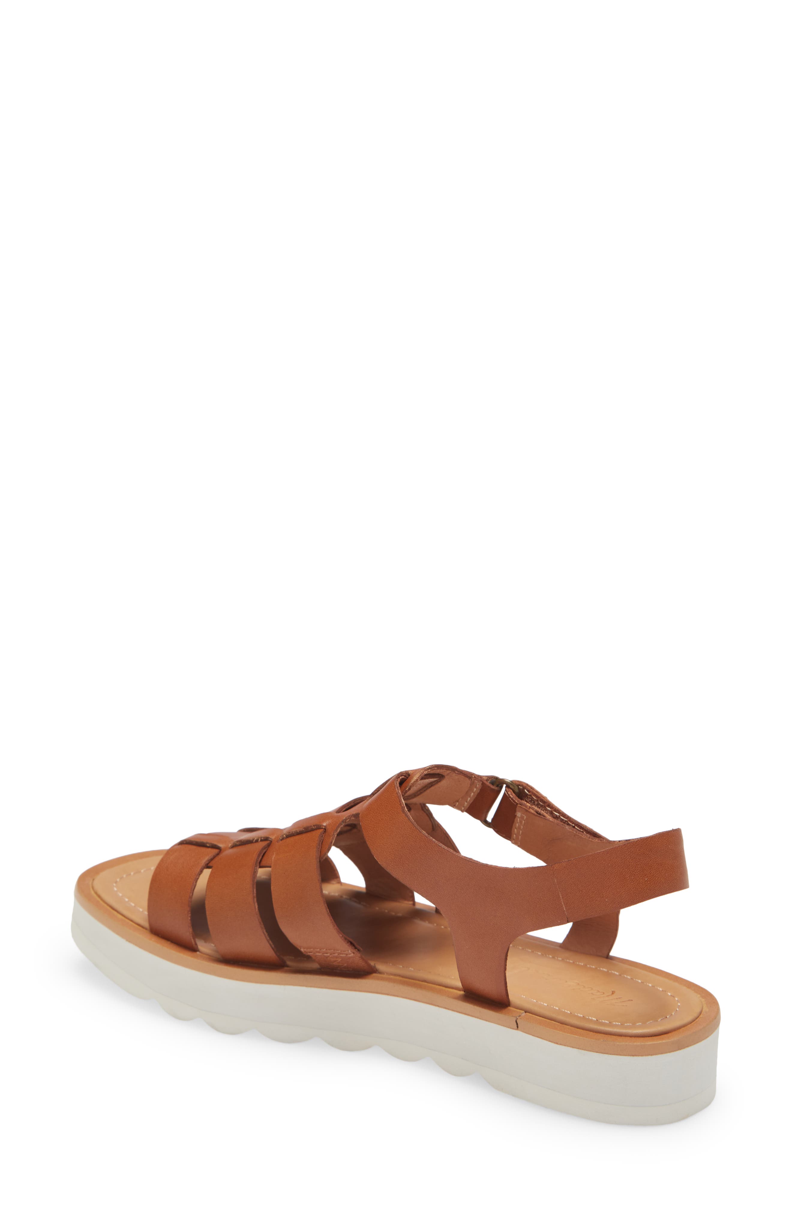 The Fisherman Flatform Sandal, Alternate, color, ENGLISH SADDLE
