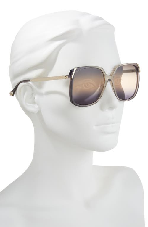 Chloé 60mm Oversize Square Sunglasses In Gray