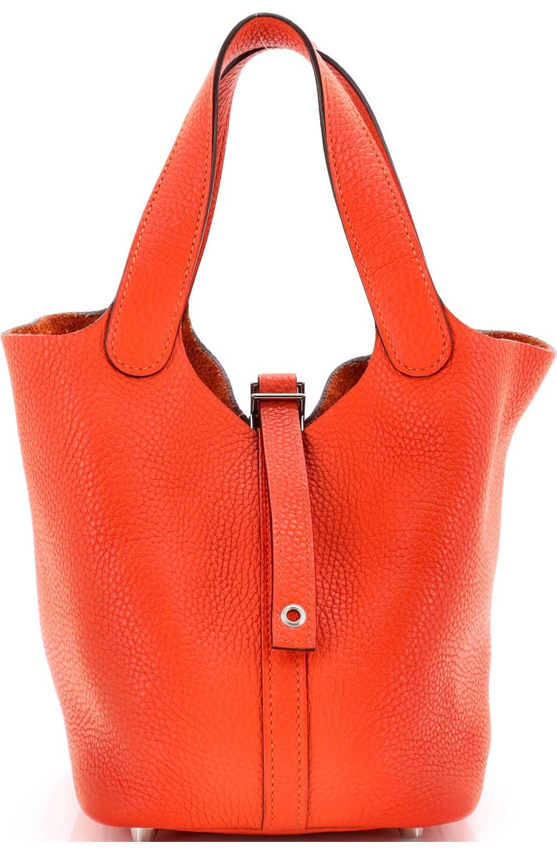 Pre-Owned Hermes Picotin Lock Bag Clemence PM, Main, color, Feu