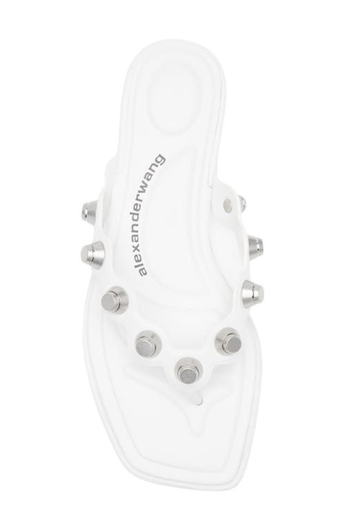 Alexander Wang White Rexa Thong Flat Sandals In White