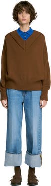 SANDRO 2-in-1 wool and cashmere sweater