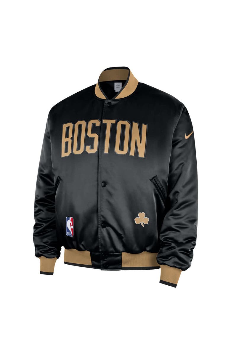 Nike Men's Nike  Black Boston Celtics 2025/26 City Edition Remix Courtside Full-Snap Bomber Jacket, Alternate, color, Black