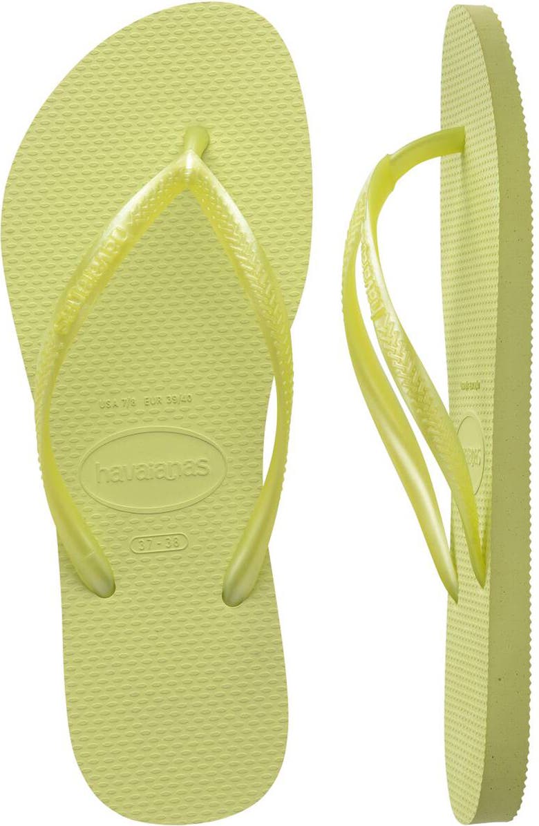 Havaianas Slim Flip Flop, Alternate, color, Matcha Green