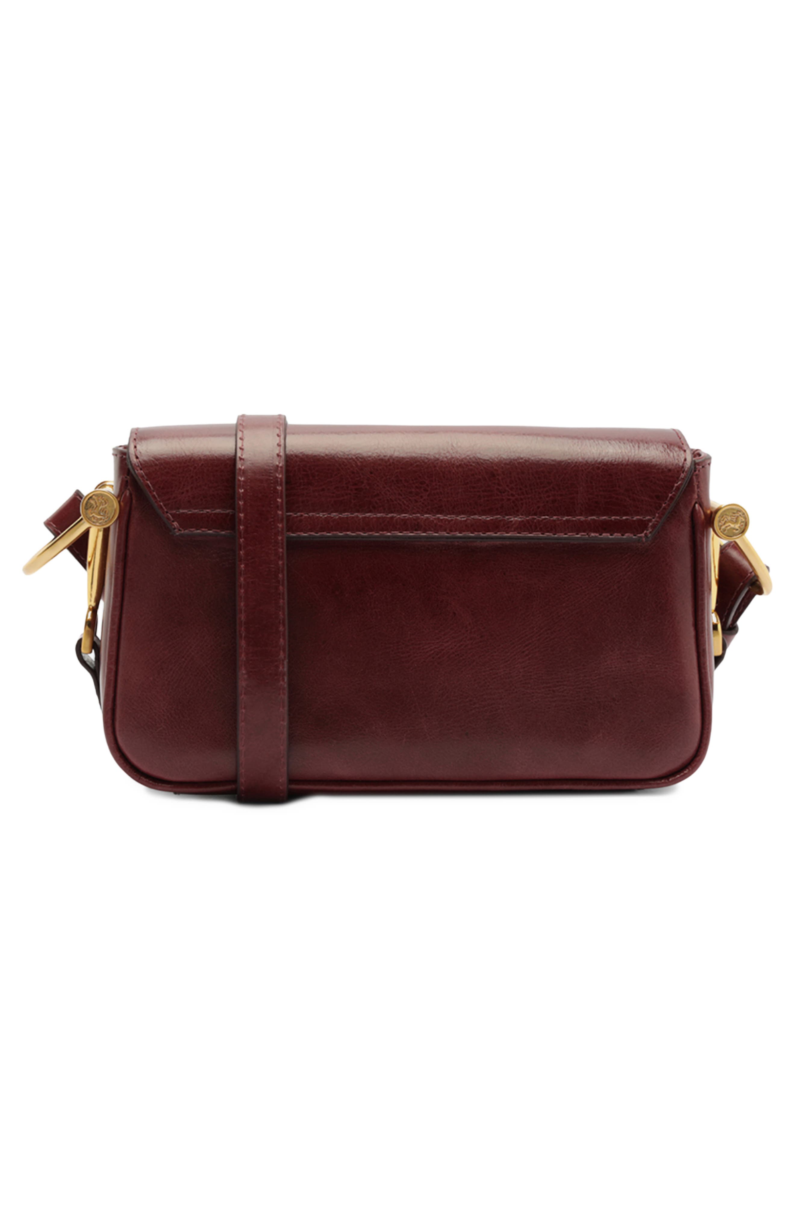 Cora Small Leather Crossbody Bag, Alternate, color, FRESH RUBY