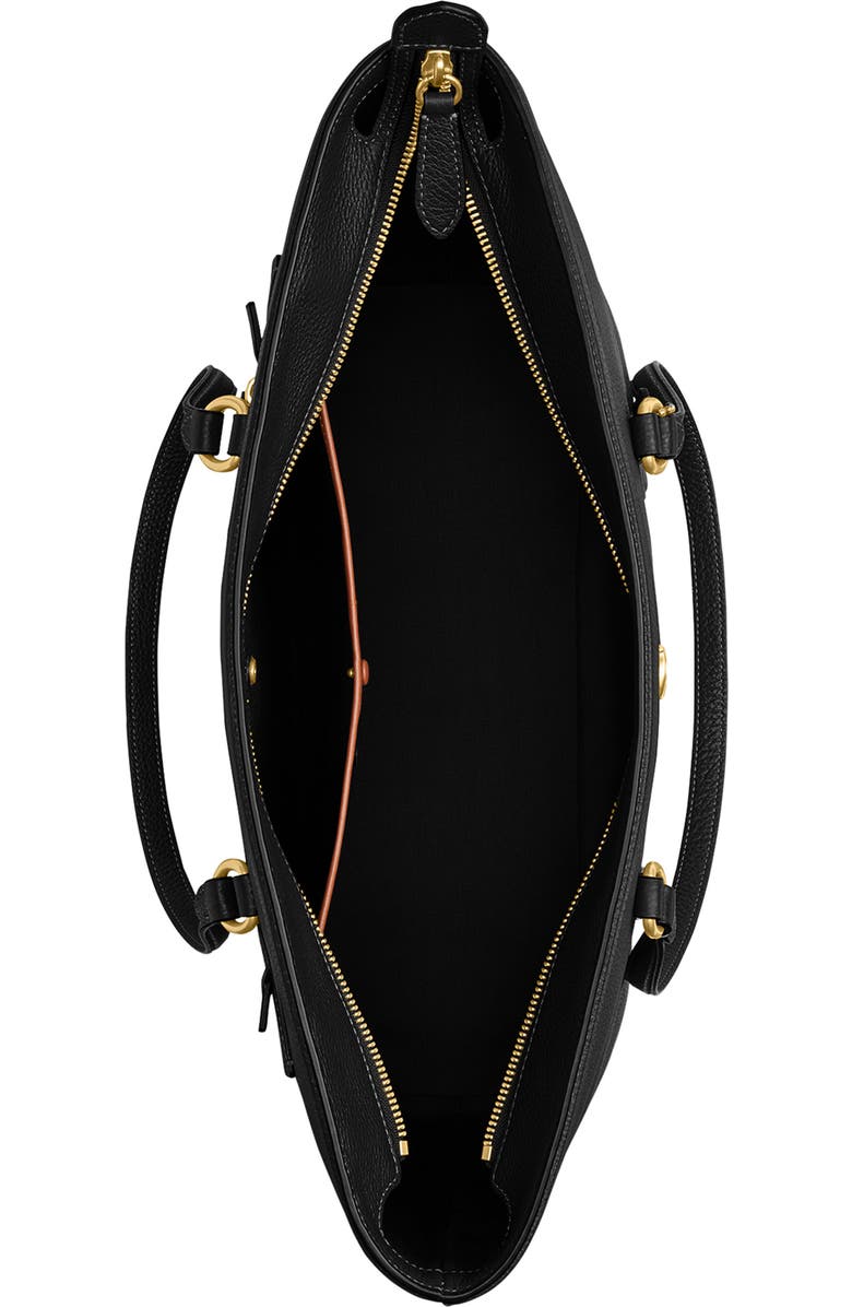 COACH Refined Pebble Leather Tote, Alternate, color,