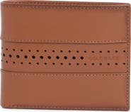 Cole Haan Naomi Brogue Leather Passcase Wallet