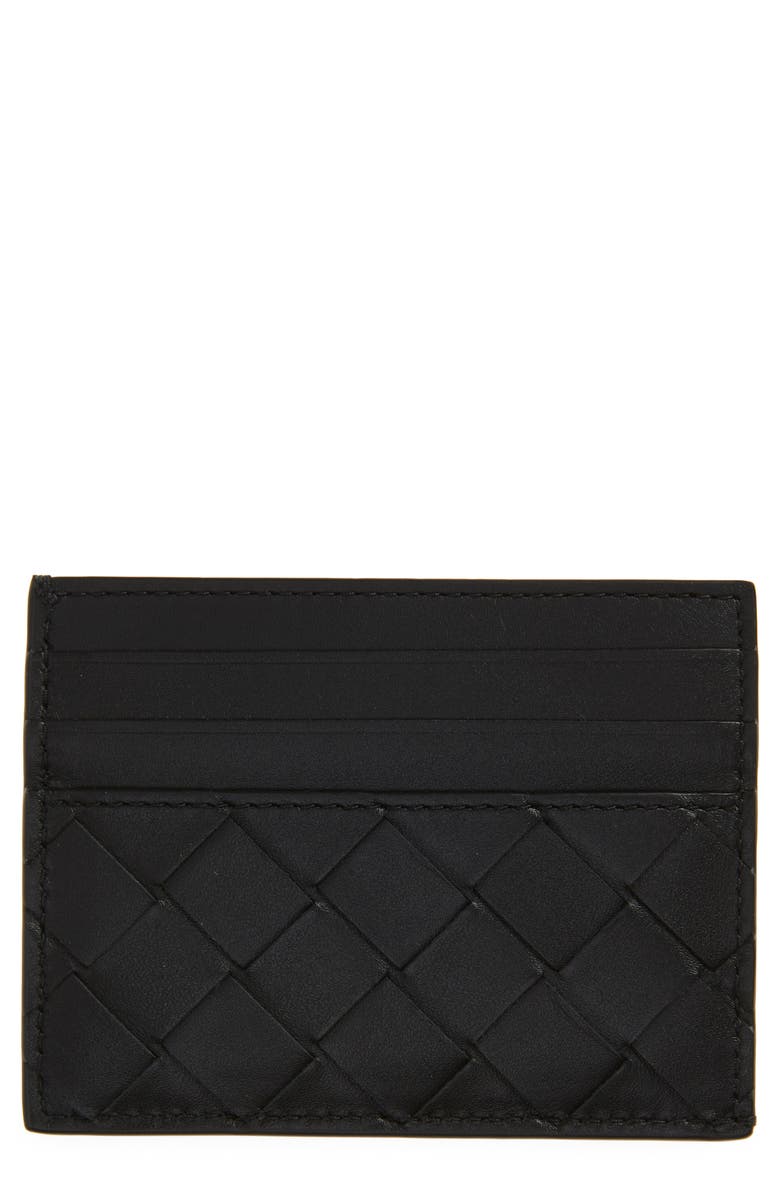 Bottega Veneta Intrecciato Leather Card Case, Main, color,