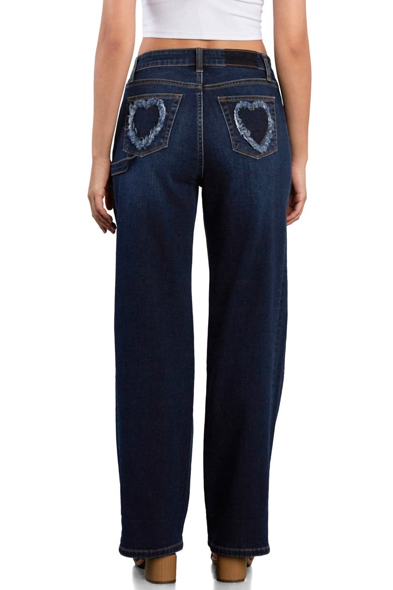 Heart Cuff Straight Leg Carpenter Jeans, Alternate, color, COSMIC DENIM