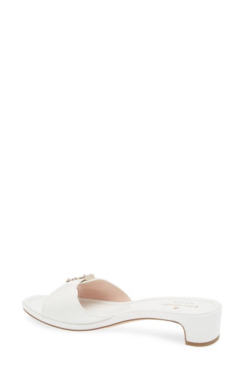 Kate Spade New York Genoa Slide Sandal In Optic White