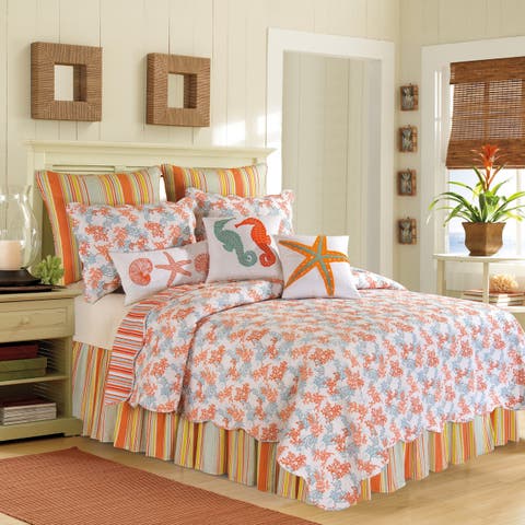 Catalina Coral King Quilt