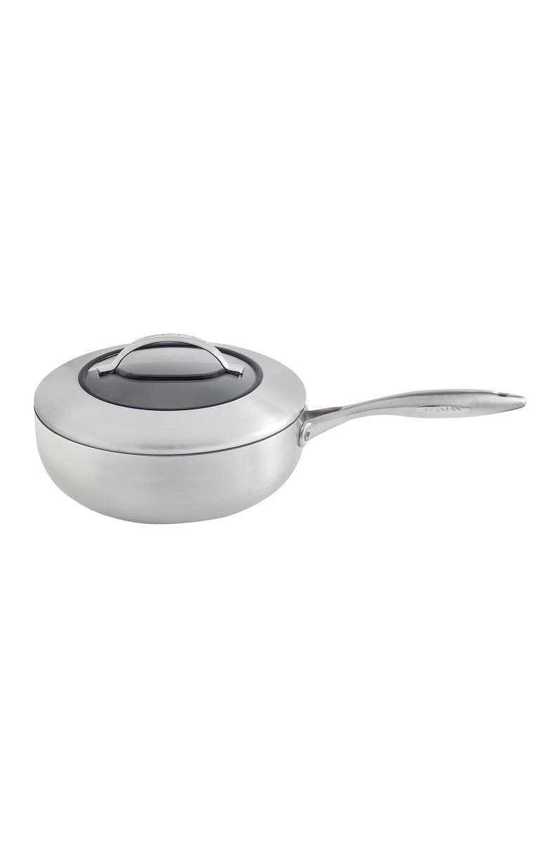Scanpan CTX 4 Quart Nonstick Deep Saute Pan With Lid, 10.25 Inch, Stainless Steel, Alternate, color, Silver