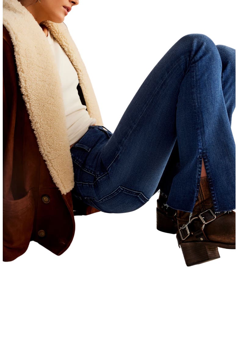 Level Up Side Slit Bootcut Jeans, Alternate, color, NIGHT SKY