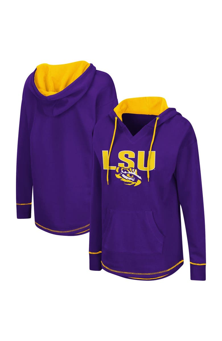 COLOSSEUM Women's Colosseum Purple LSU Tigers Tunic Pullover Hoodie, Alternate, color, 