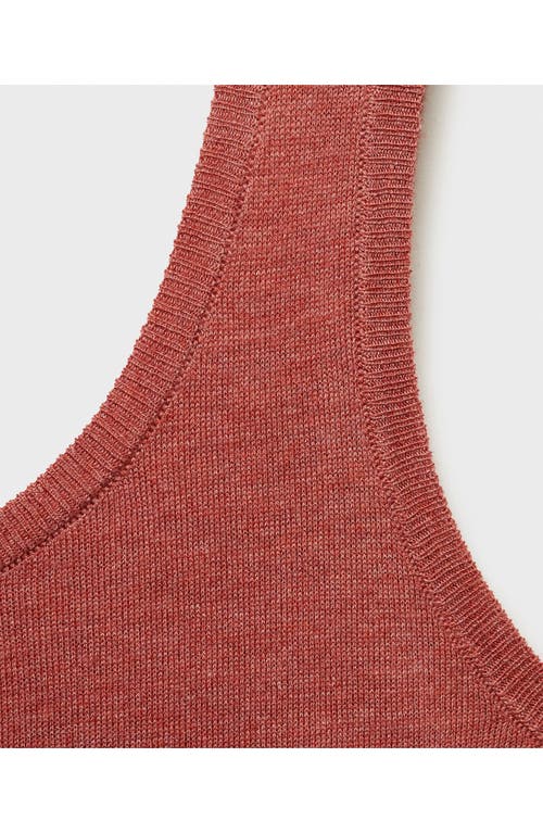 Mango Sweater Tank In Medium Pink