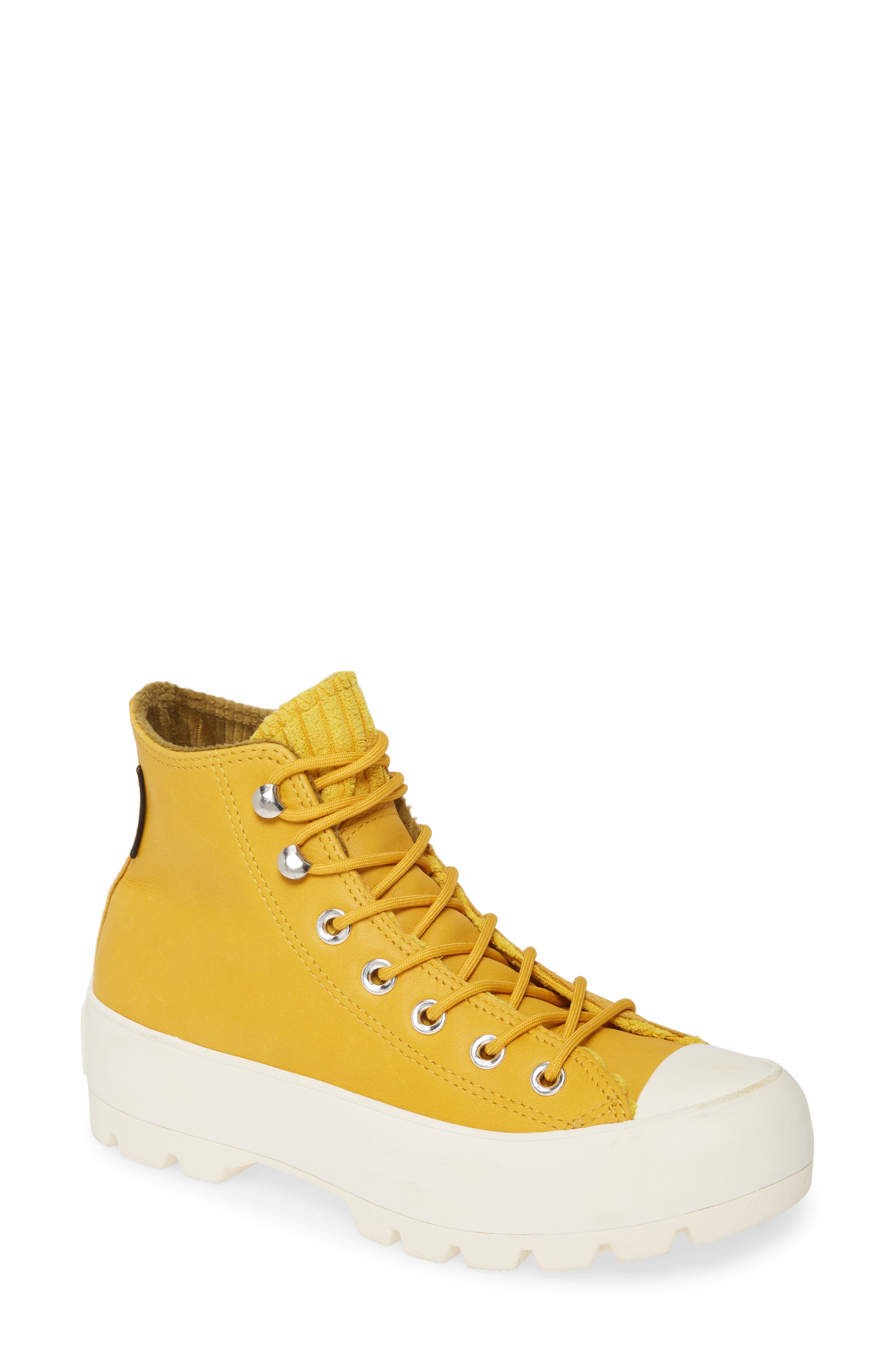 Chuck Taylor® All Star® Gore-Tex® Waterproof Lugged High Top Sneaker, Main, color, GOLD DART/ OLIVE FLAK/ EGRET