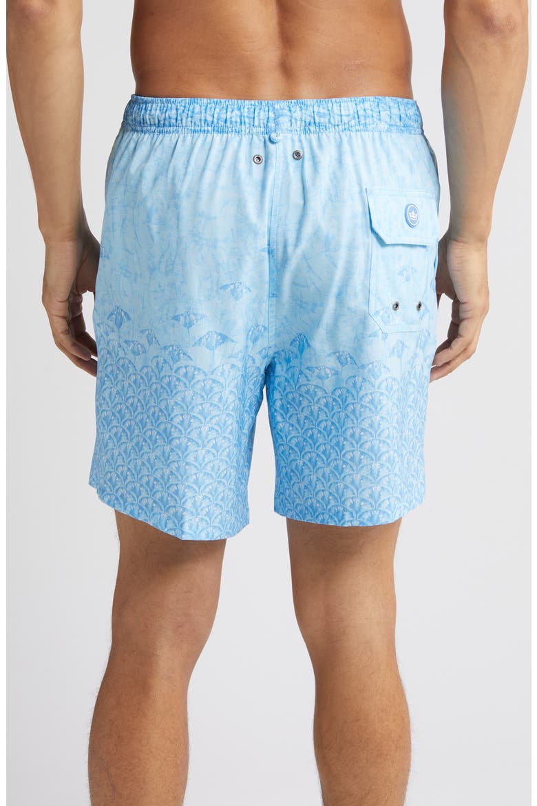 Stingray Scatter Swim Trunks, Alternate, color, BETA BLUE