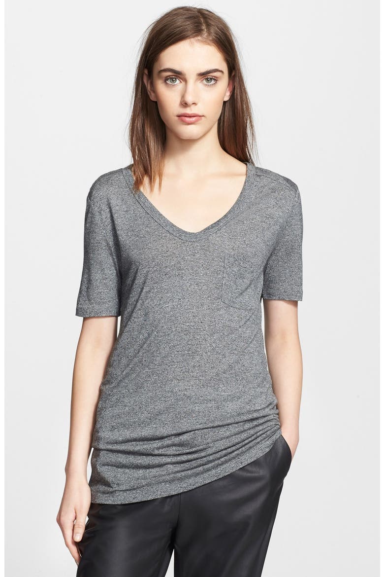 T by Alexander Wang Classic Tee, Main, color, CHARCOAL