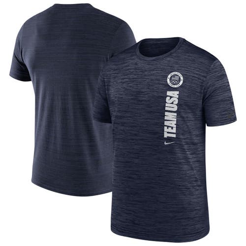 Nike Big Boys And Girls Navy Velocity Team Issue Performance T-shirt In Blue