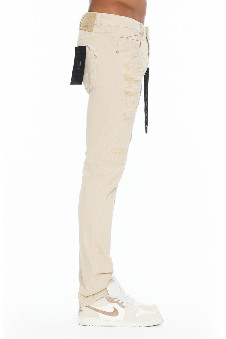 Rocker Distressed Slim Straight Leg Jeans, Alternate, color, DESTRO
