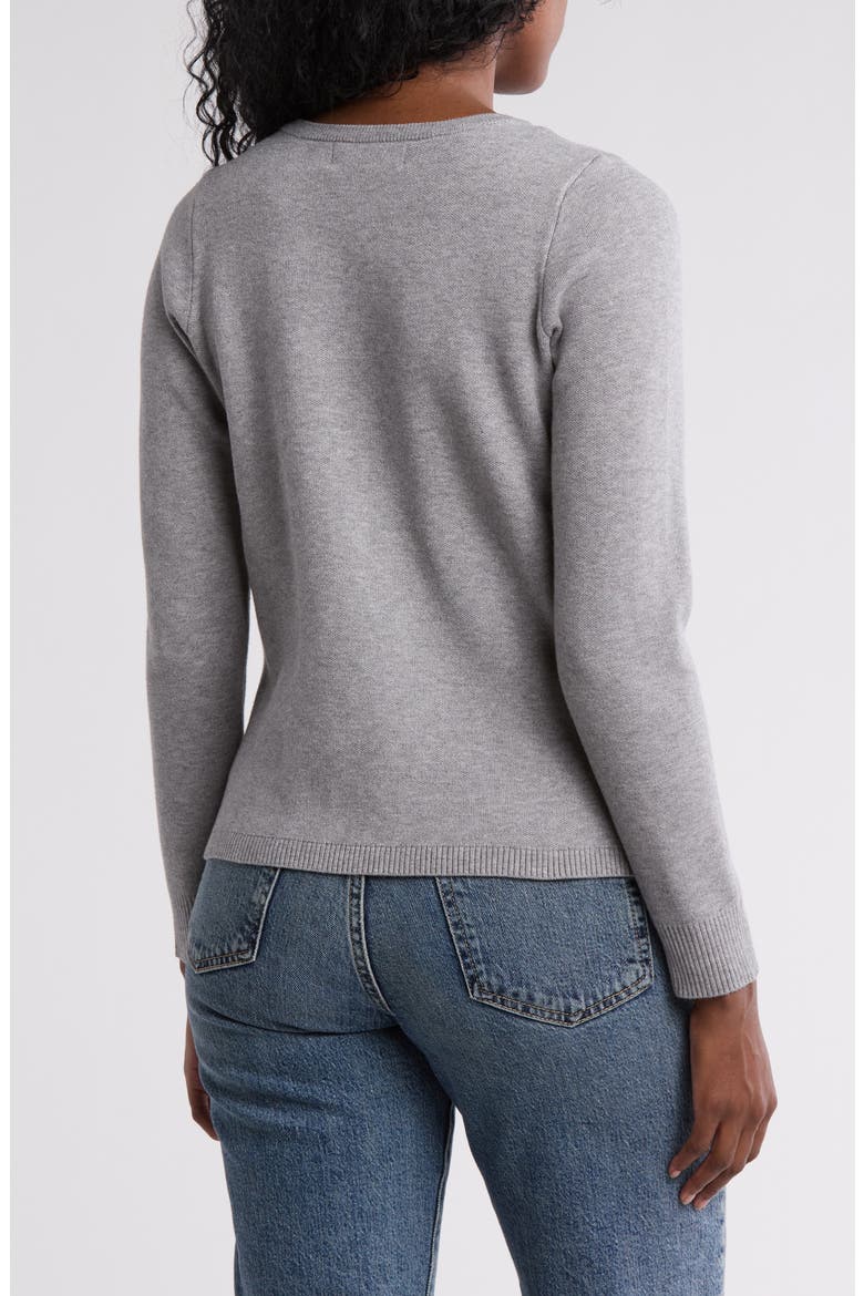 Halsey Tipped Cardigan, Alternate, color, LIGHT GREY HEATHER