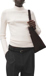 MANGO Simonet Turtleneck Rib Sweater