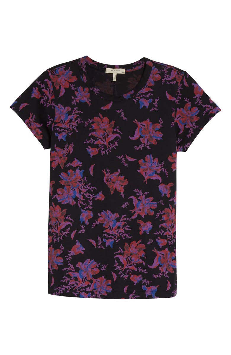 rag & bone Floral Print Organic Cotton T-Shirt, Alternate, color,