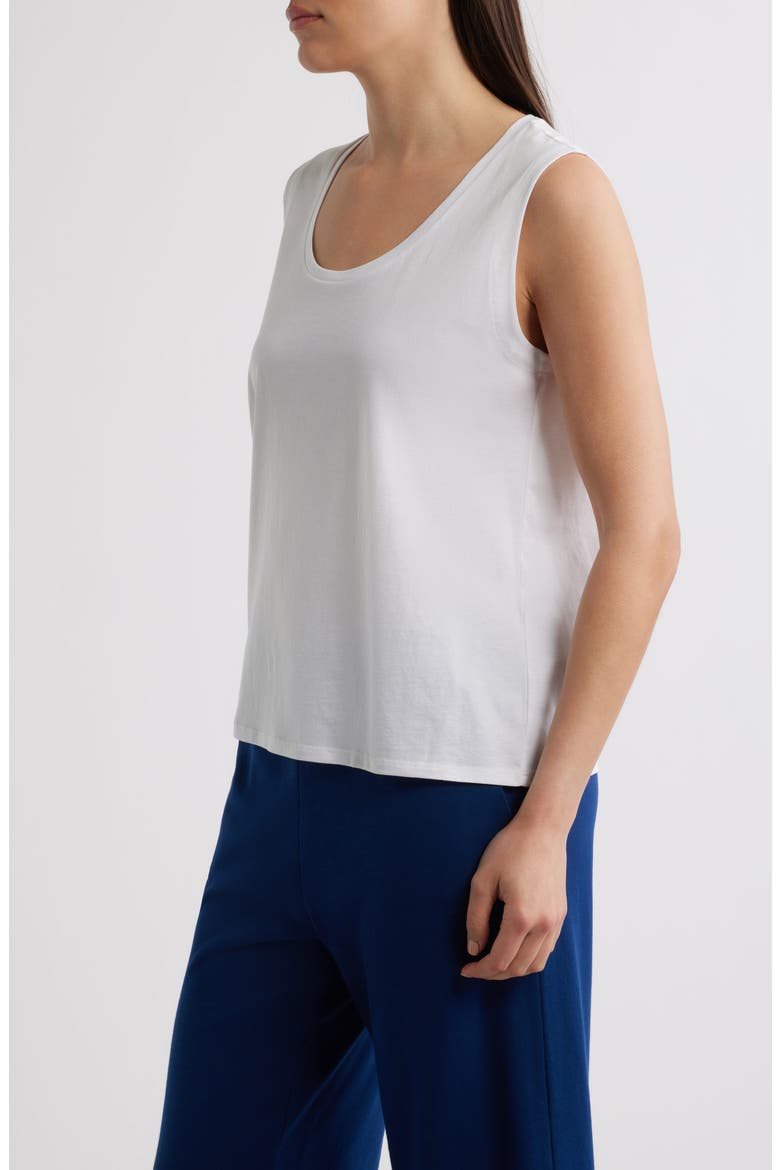 SCOOP NECK TANK TOP, Alternate, color, WHITE