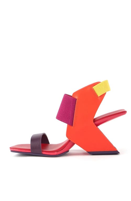 United Nude Loop Reiki Hi Sandals In Red