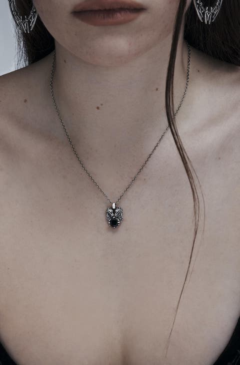 Querida Sterling Silver Dragon Necklace