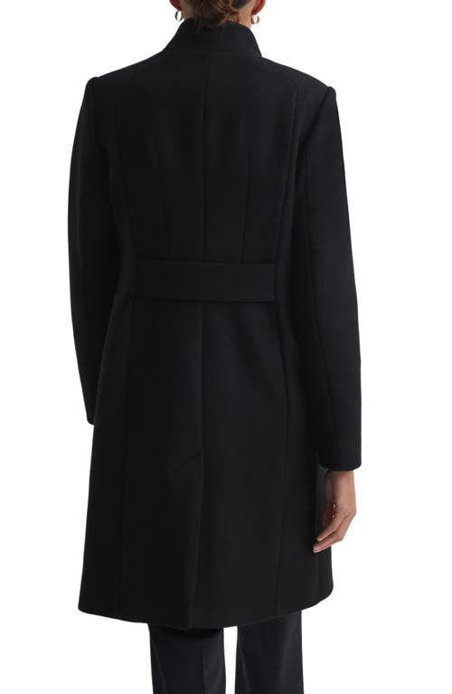 Reiss Mia Wool Blend Coat In Black