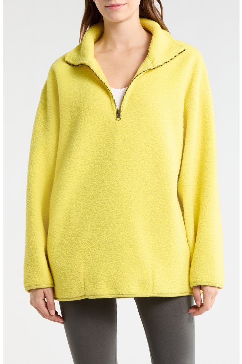 Coco Faux Shearling Pullover Sweatshirt, Main, color, LIGHTENING BUG