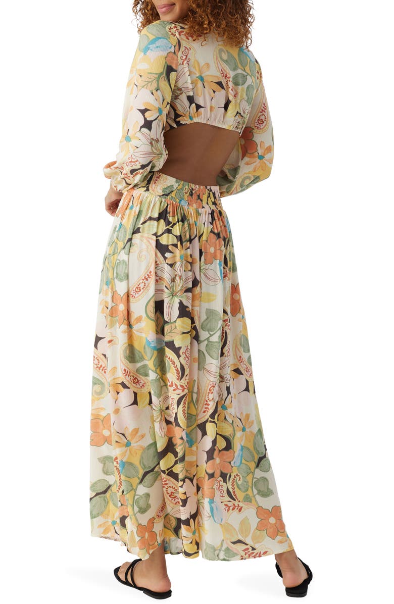 O'Neill Manali Long Sleeve Maxi Dress, Alternate, color, 