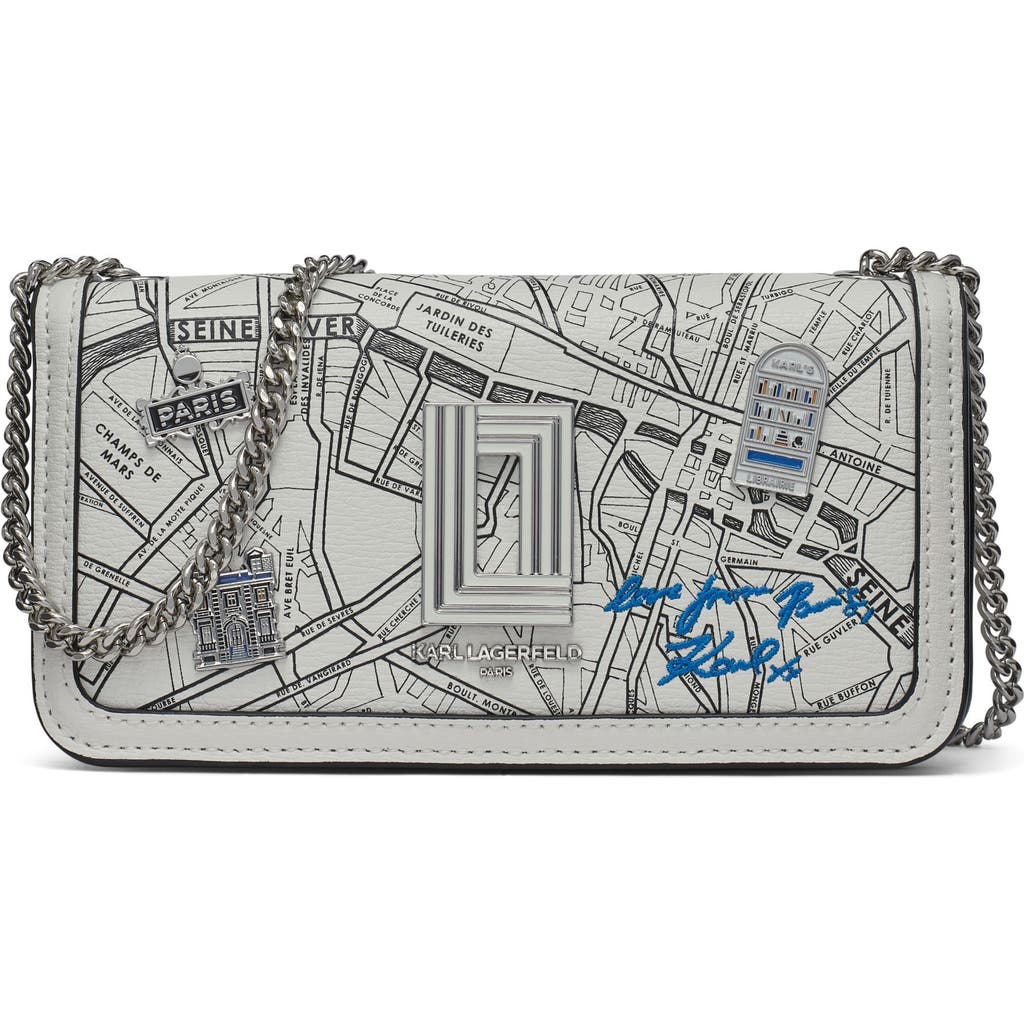 Karl Lagerfeld Paris Kosette Crossbody In True White Multi