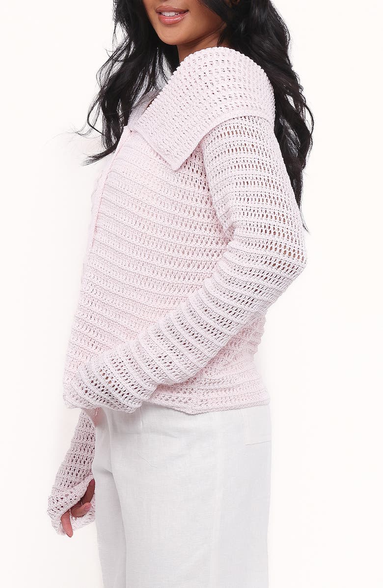 Petal & Pup Lyra Sheer Cardigan, Alternate, color, Pale Pink