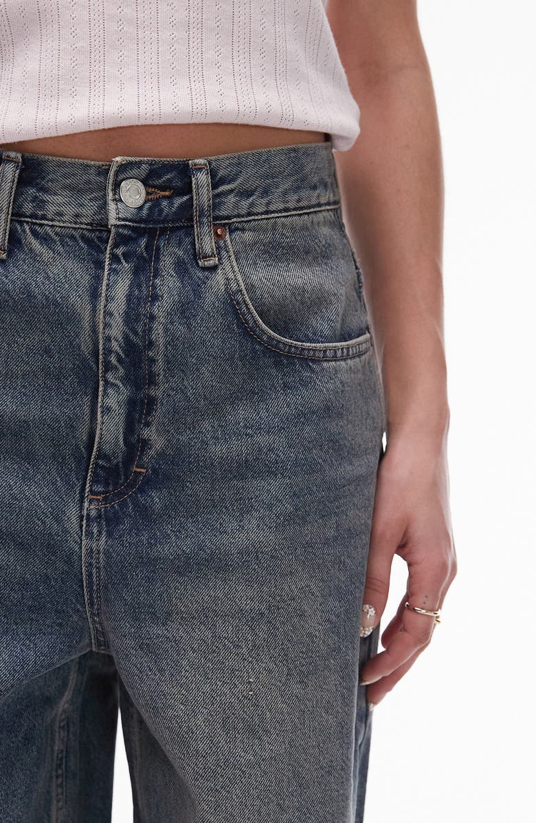 Topshop Baggy Straight Leg Jeans, Alternate, color, 