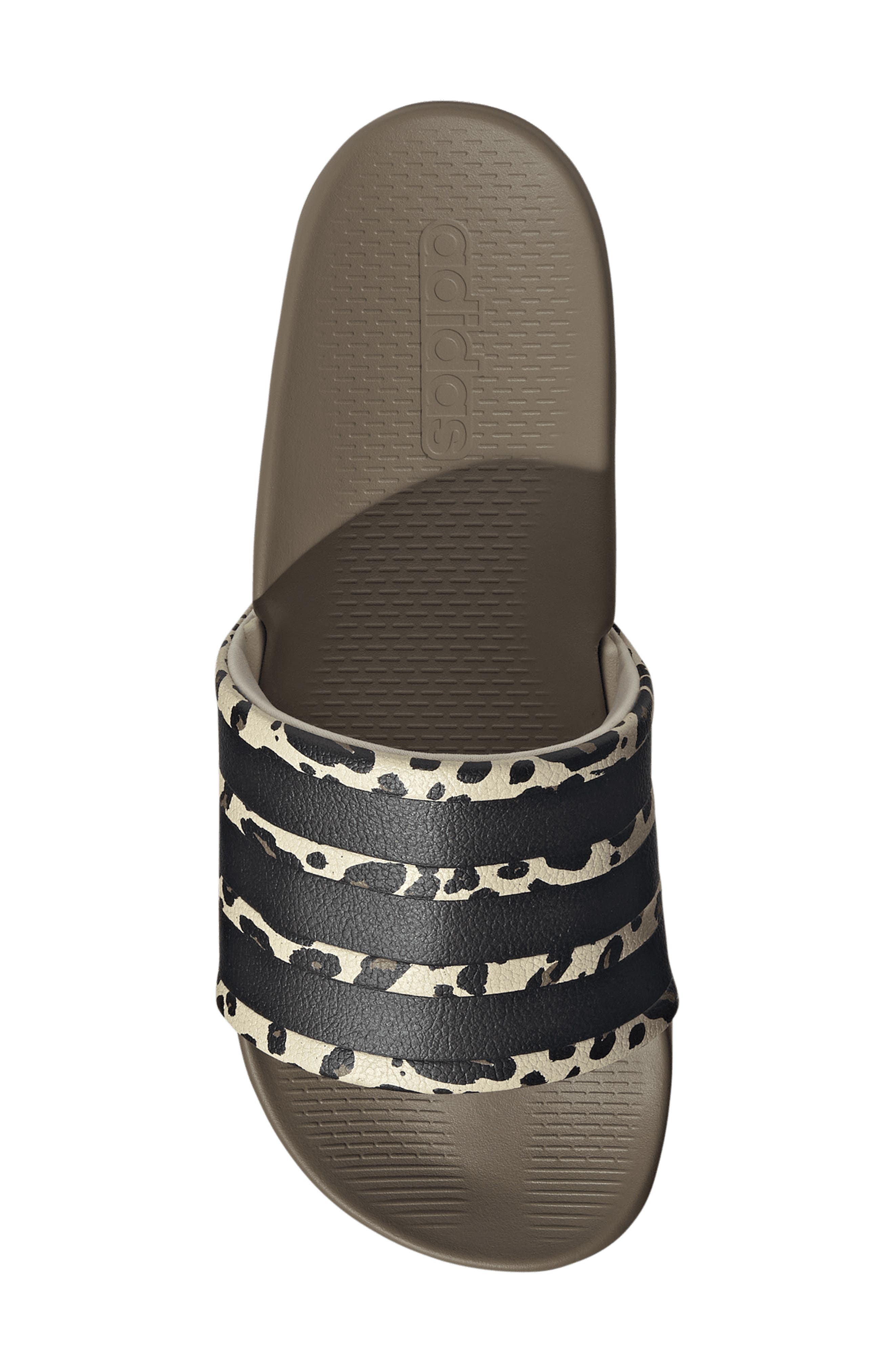 adidas Gender Inclusive Adilette Comfort 2.0 Slide Sandal, Alternate, color, Crystal Linen/ Black/ Linen