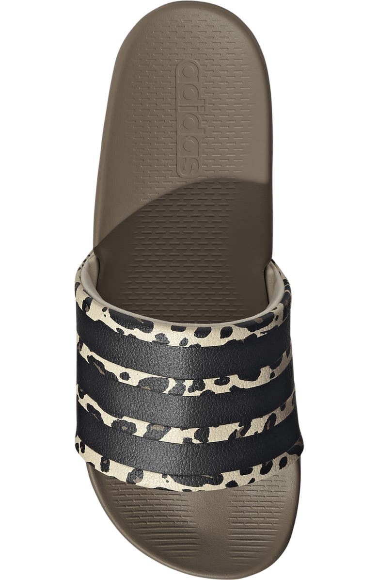 adidas Gender Inclusive Adilette Comfort 2.0 Slide Sandal, Alternate, color, Crystal Linen/ Black/ Linen