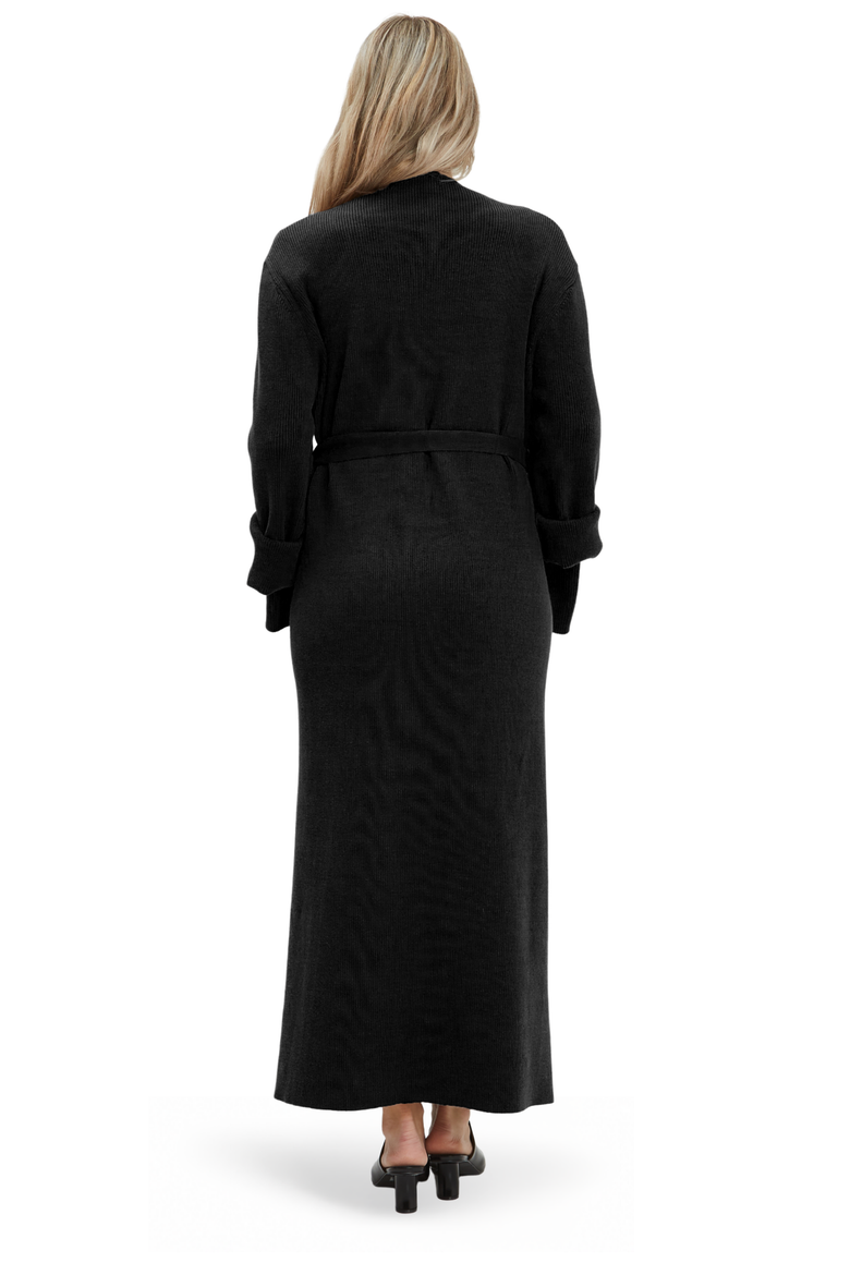 Emaline Full Length Maternity Cardigan, Alternate, color, Black