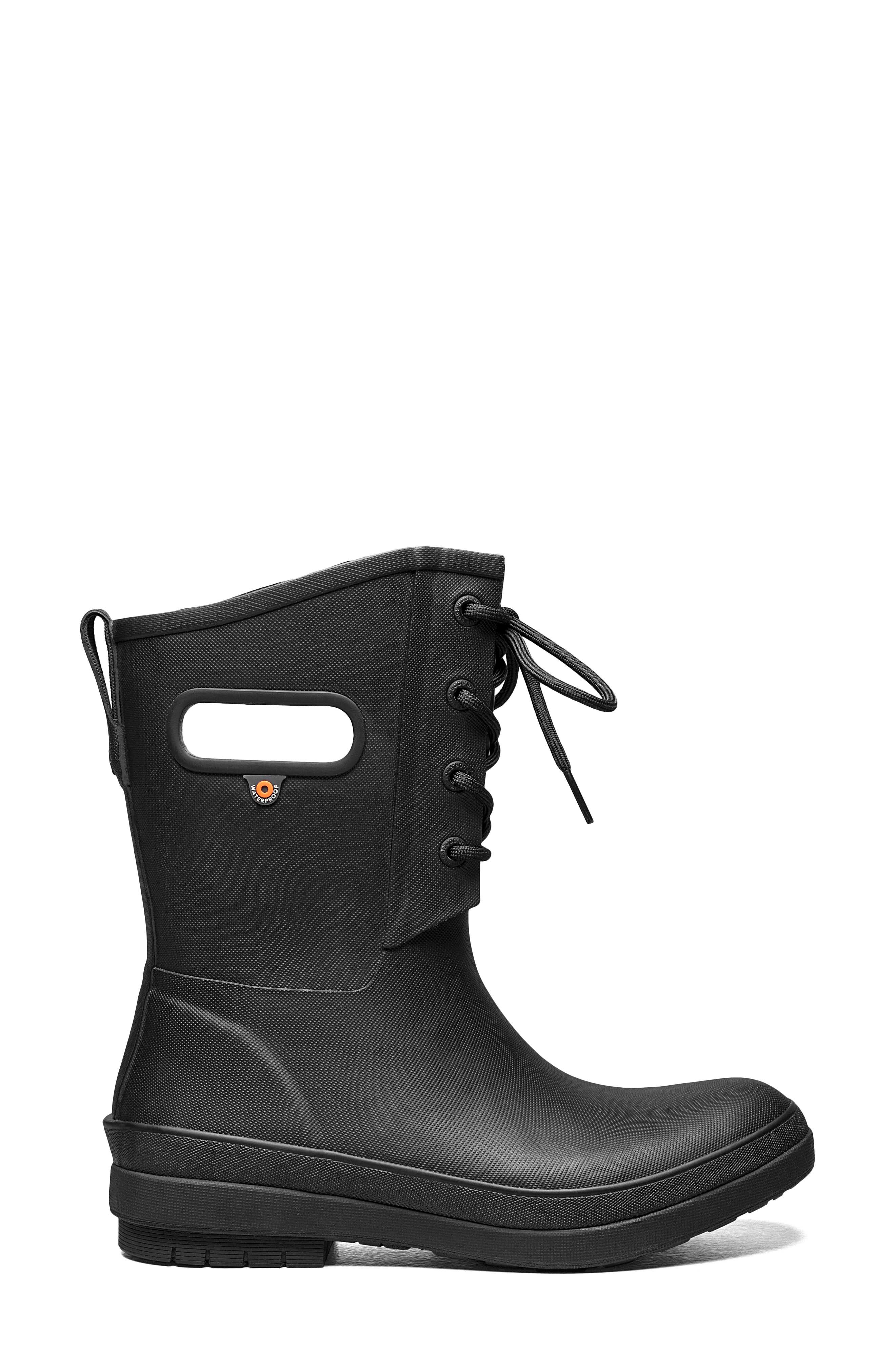 Bogs Amanda II Lace-Up Waterproof Boot, Alternate, color, Black