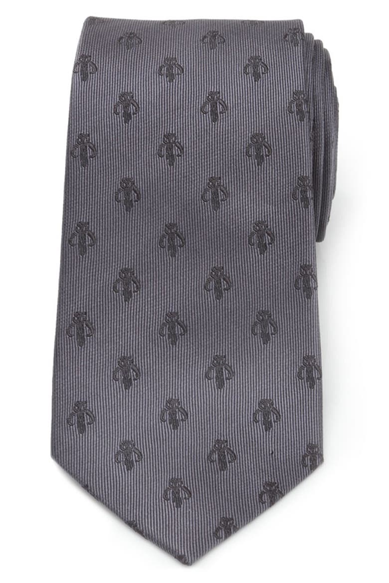 Star Wars™ - Mandalorian Silk Tie, Main, color, GREY