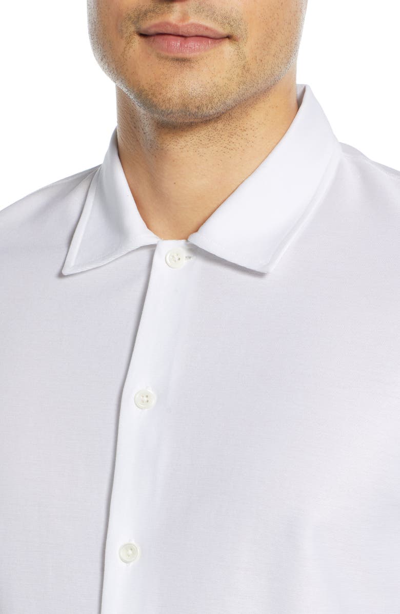 Theory Isak Short Sleeve Button Up Knit Shirt, Alternate, color, 