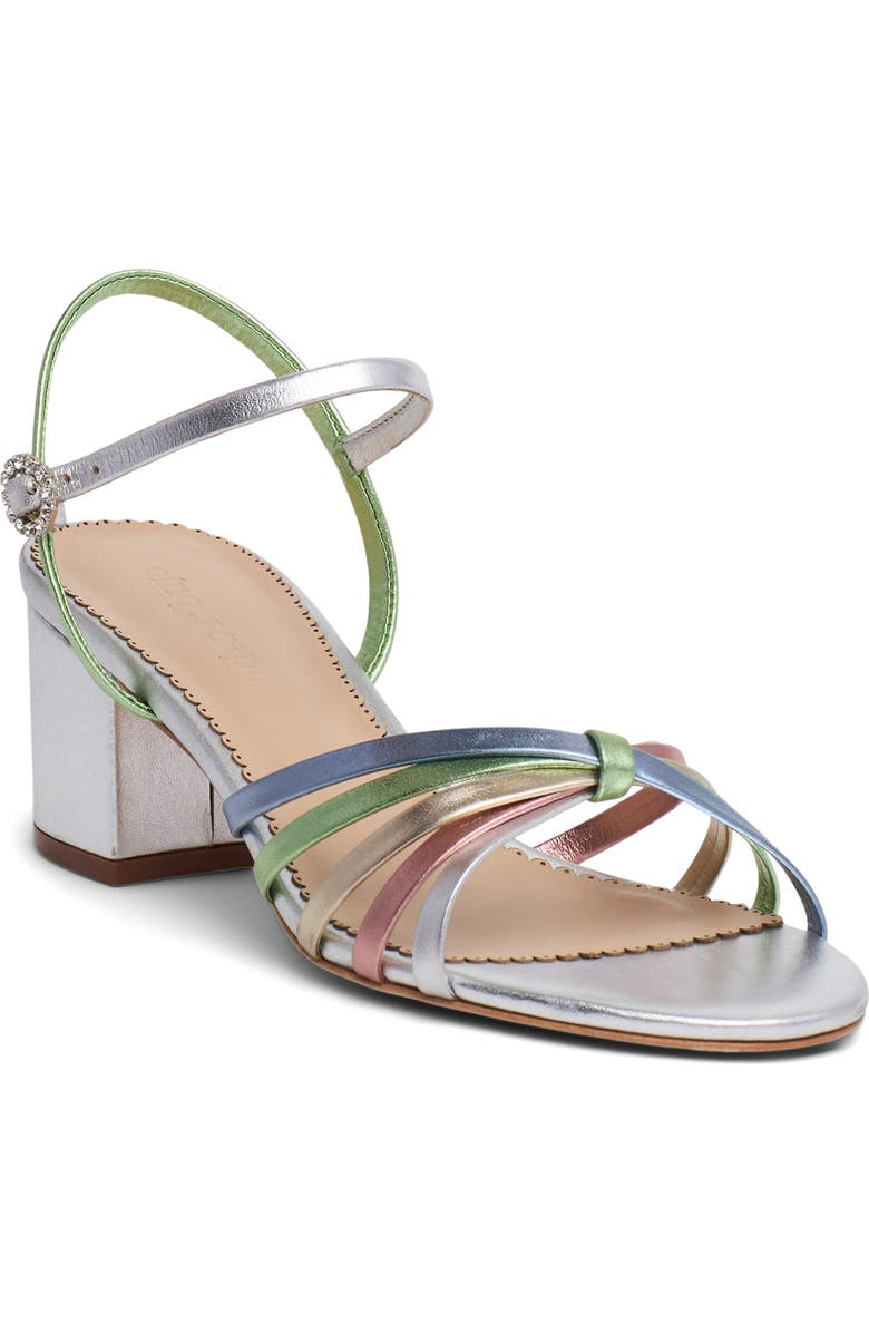 Cinq à Sept Nicole Metallic Ankle Strap Sandal, Main, color, Metallic Multi