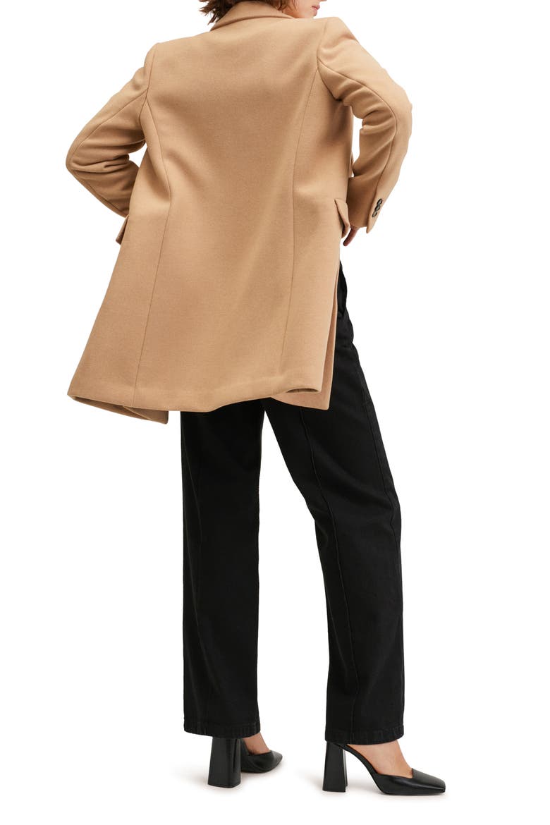Double Breasted Coat, Alternate, color, BEIGE