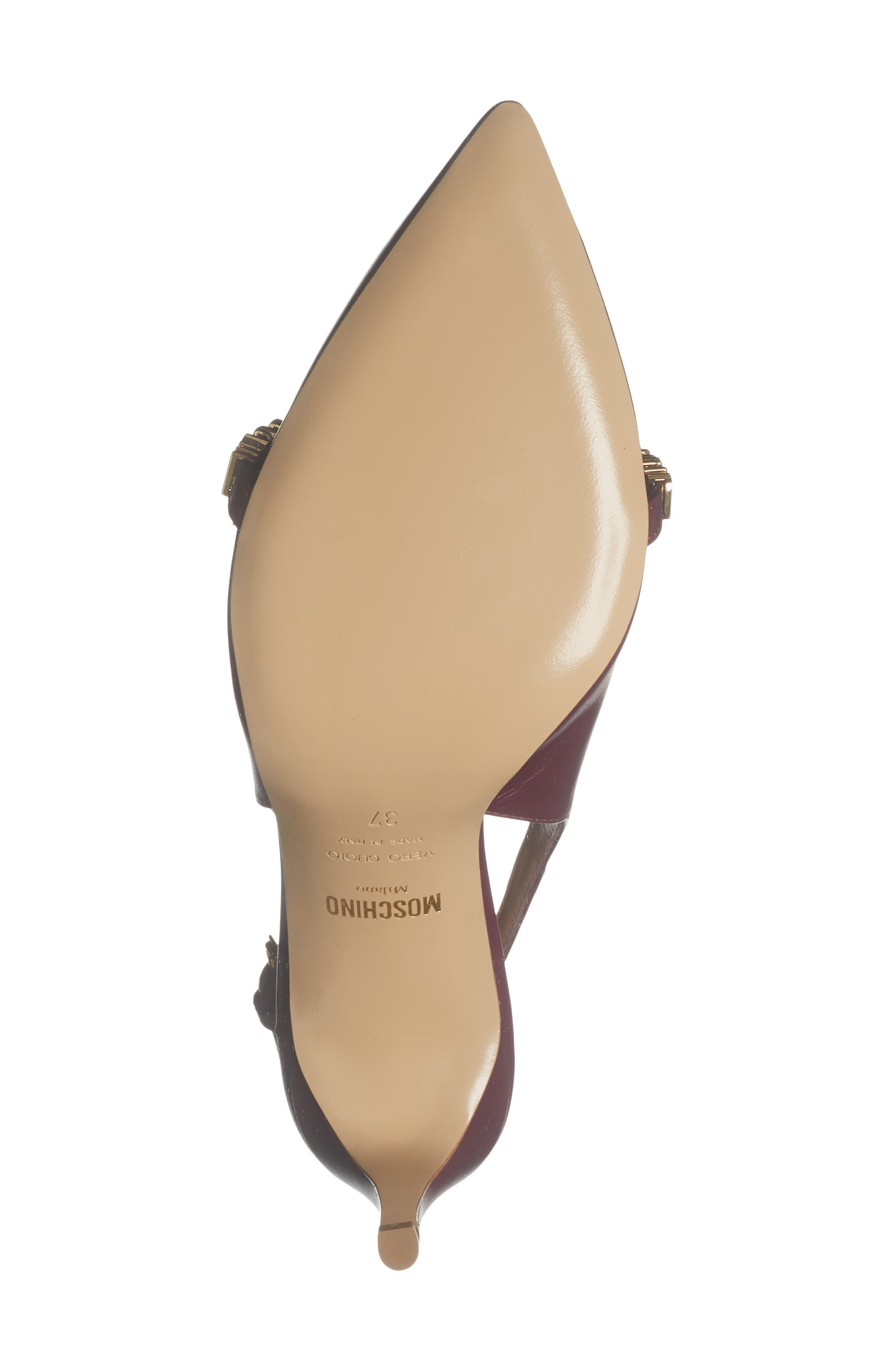Moschino Logo Slingback Pump, Alternate, color, Raspberry