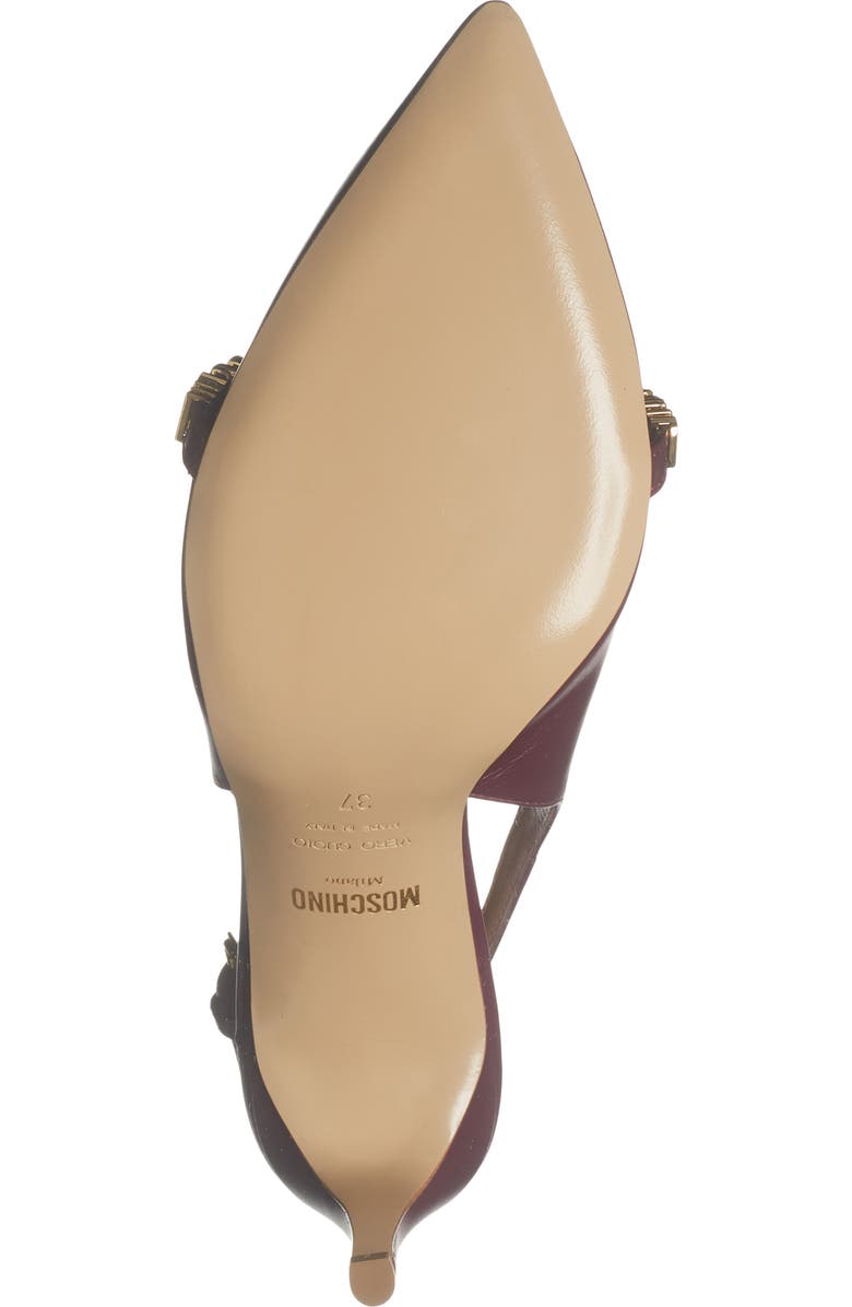 Moschino Logo Slingback Pump, Alternate, color, Raspberry