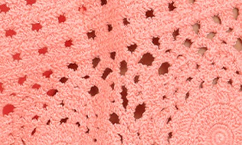 Citrus Crochet Cover-up Shorts In Pink