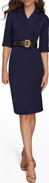 Donna Karan New York Belted Sheath Dress
