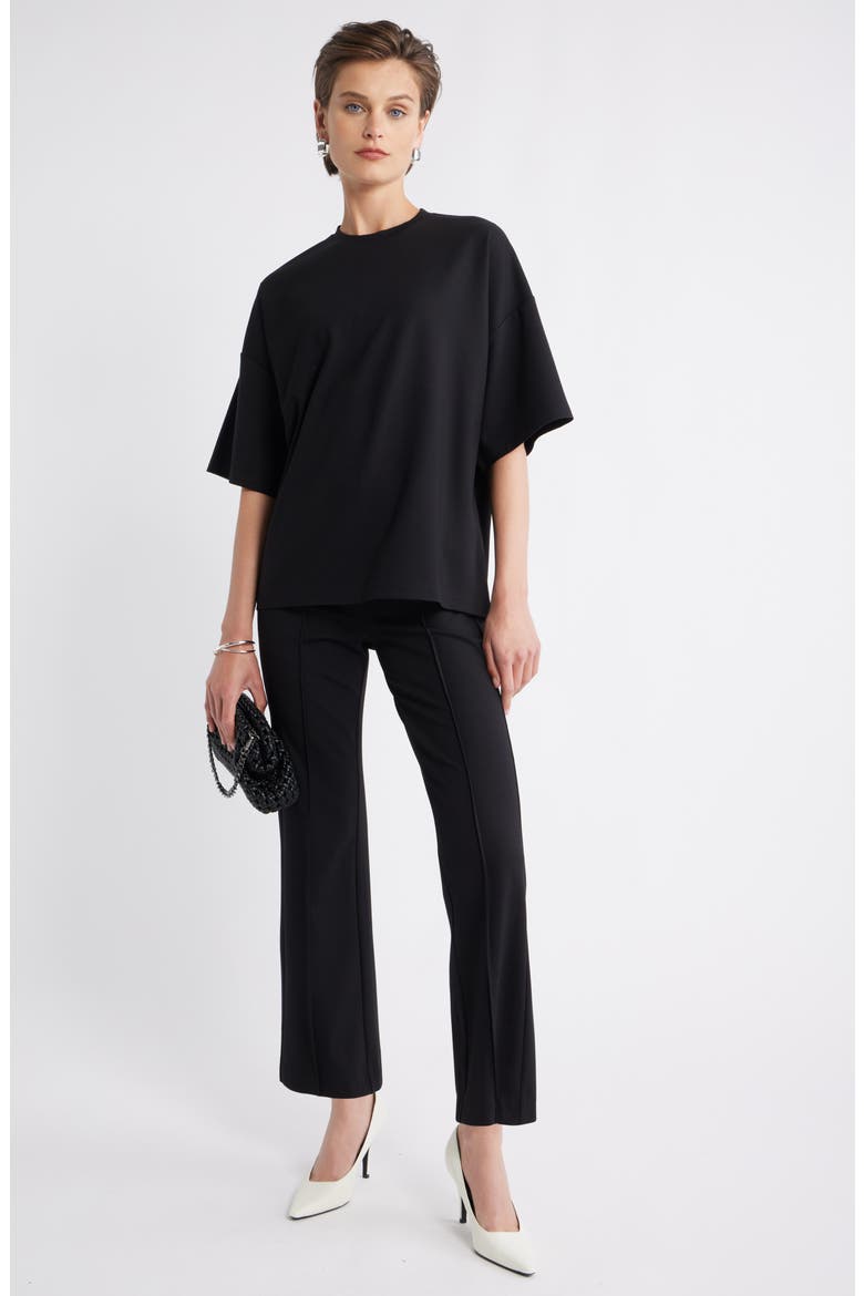 Ponte T-Shirt, Alternate, color, BLACK